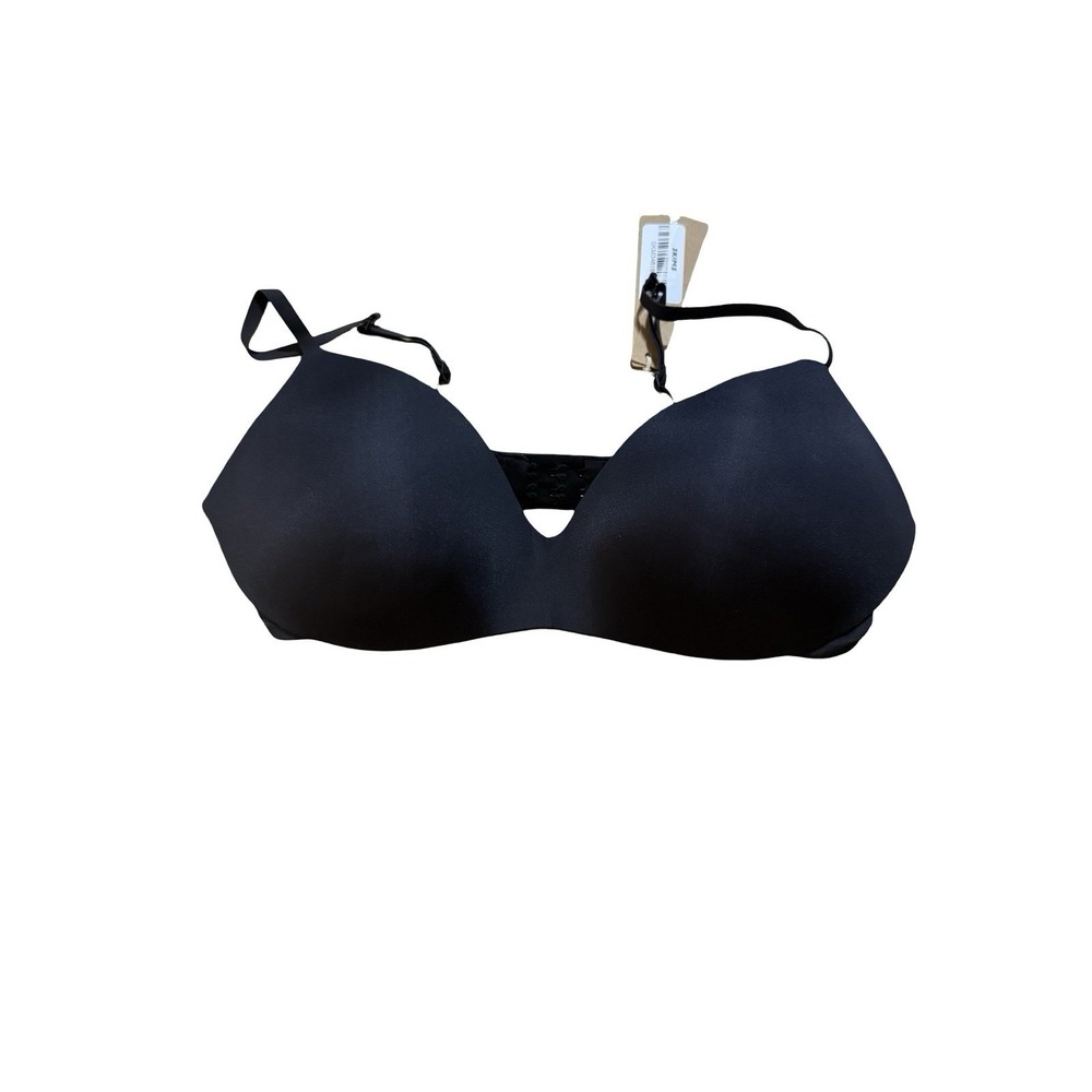 Skims Wireless Form Plunge Push Up Bra Onyx Black 34DDD BR-PUS-10681W - Picture 3 of 5